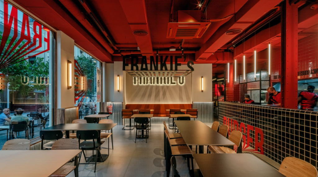 ¿Cómo conseguir que el diseño de interiores y el gráfico sean uno? El caso de Frankie’s Burger Bar