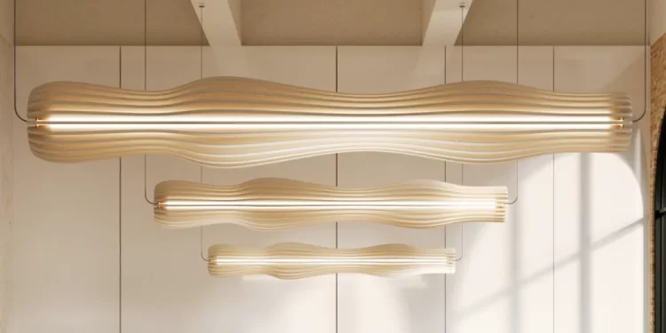 BEATS, las lámparas diseñadas por Noé Prades con materiales acústicos reciclados